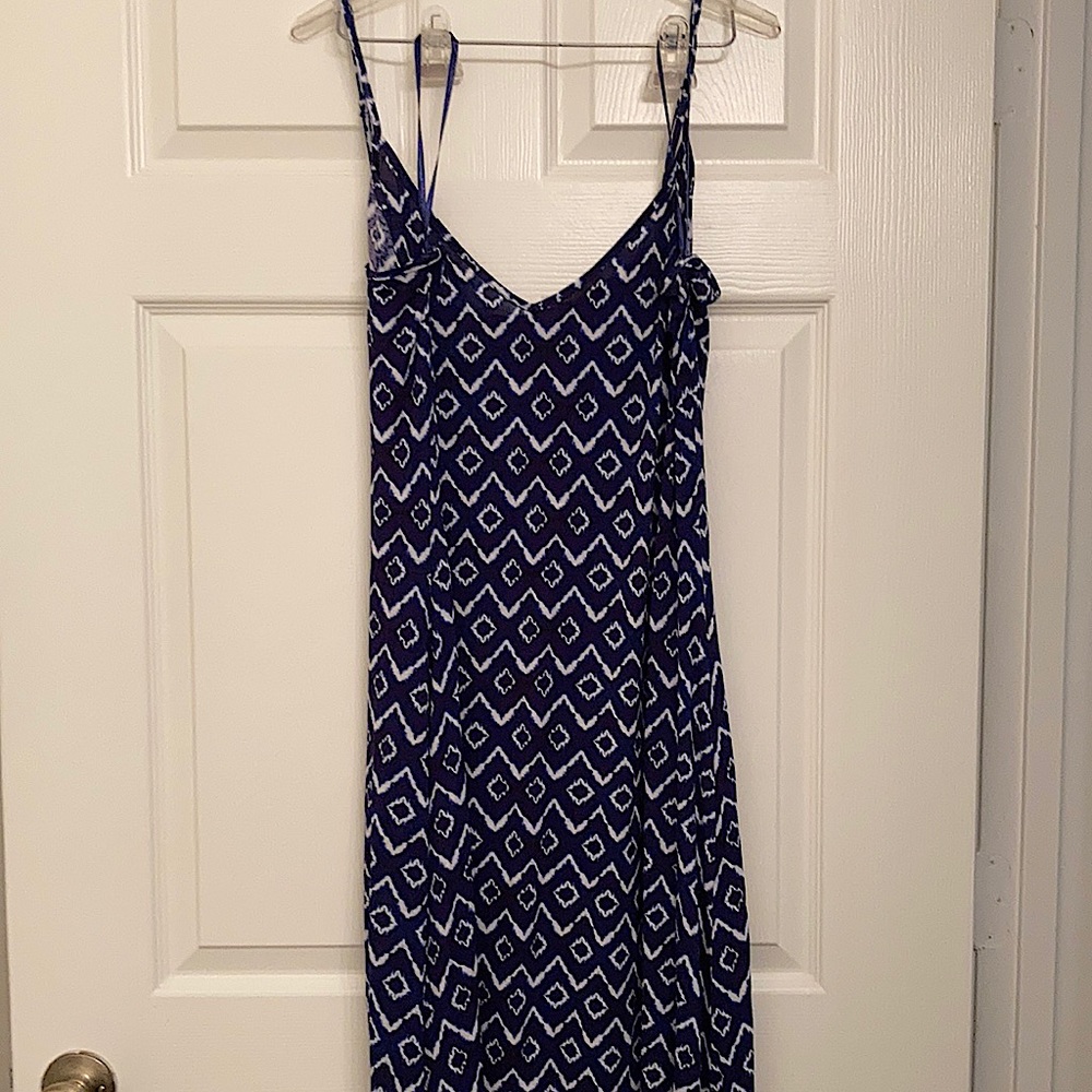 Navy and white maxi Loft dress